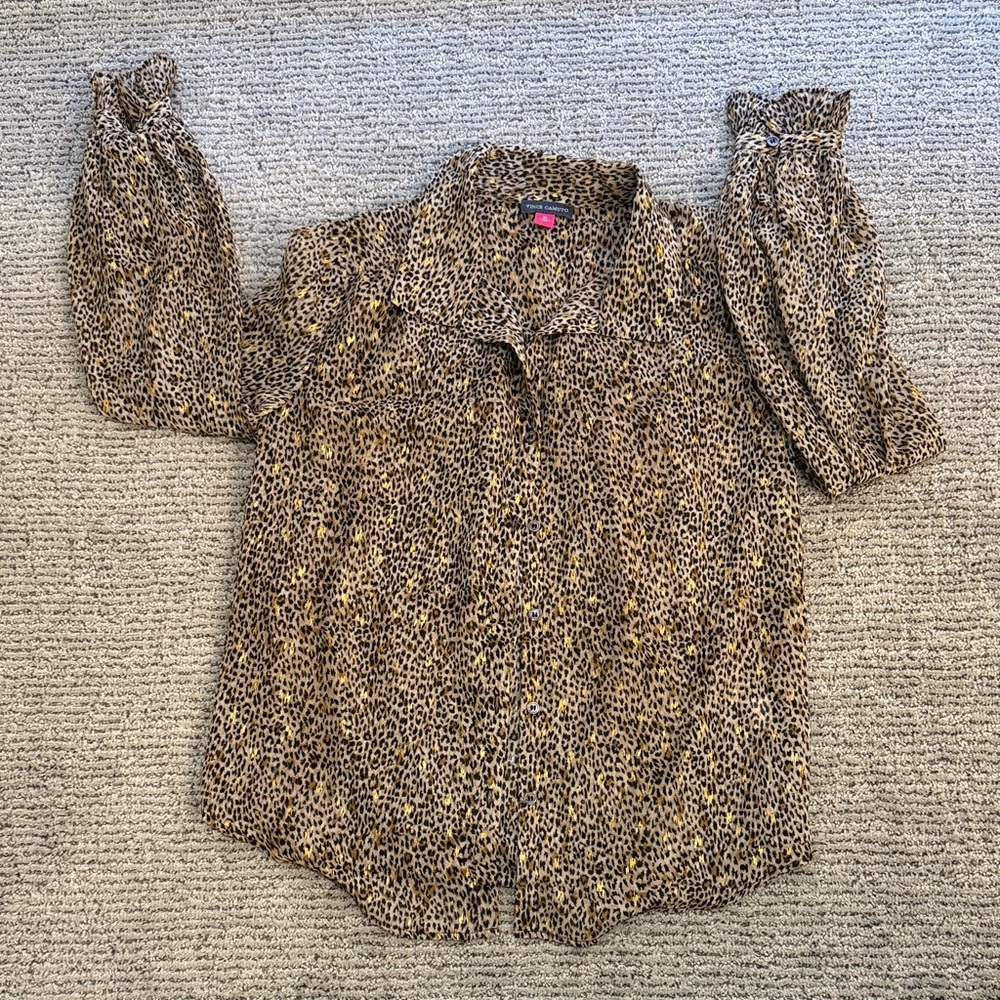 Vince Camuto Leopard Print Blouse